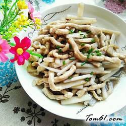 藕丝炒肉段的做法