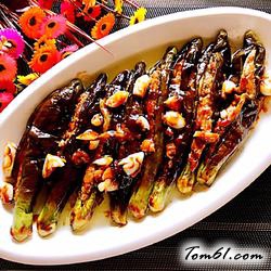 蒜香烧茄盒的做法