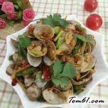 爆炒麻辣花蛤的做法