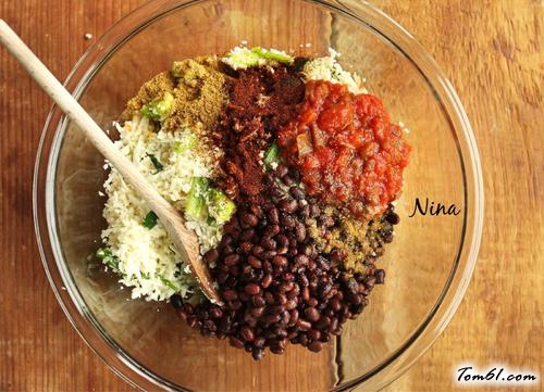 【花菜赤豆烤彩椒】