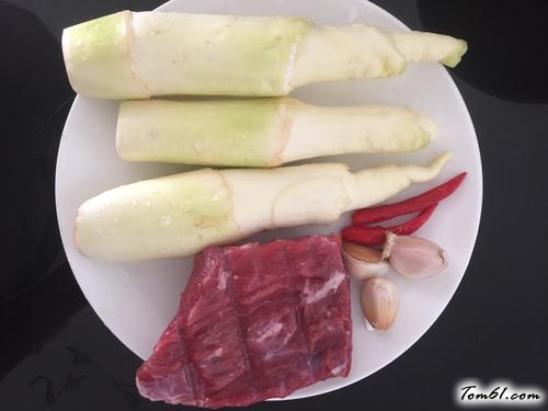 【茭白炒牛肉】