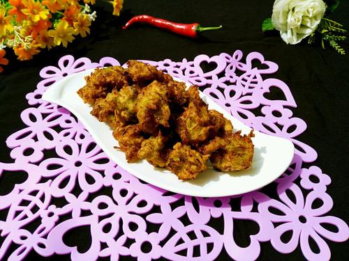 【炸丝瓜丸子】