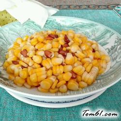 玉米炒松子的做法