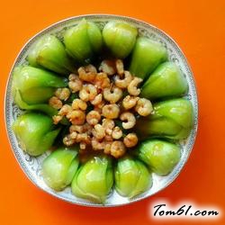 虾仁扒油菜的做法