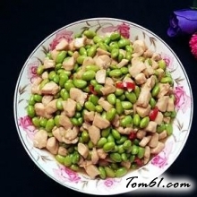 毛豆炒鸡丁的做法