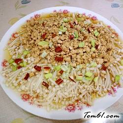 蒜蓉肉末金针菇的做法