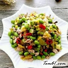 酸菜毛豆炒肉末的做法