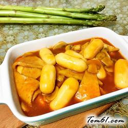 辣椒酱炒芝士年糕的做法