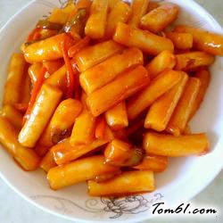 辣炒打糕条的做法