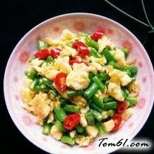 四季豆炒鸡蛋的做法