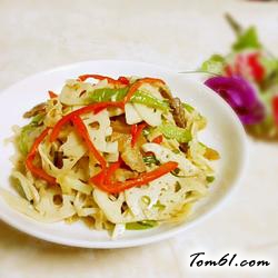 辣椒炒莲藕的做法