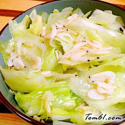 清炒虾米卷心菜的做法