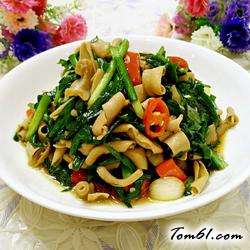 韭菜炒鸭肠的做法