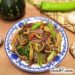 洋葱爆猪肚的做法