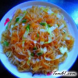 包心菜炒粉丝的做法