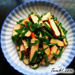 韭菜炒豆干的做法