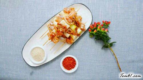 【大葱煎鸡肉串】