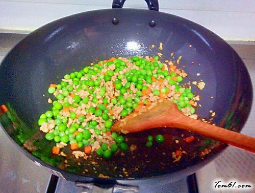 【肉末炒豌豆】