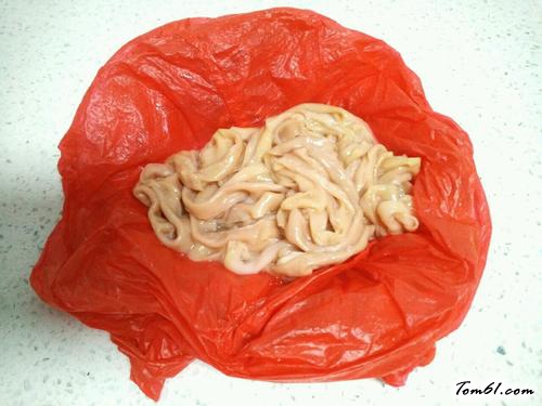 【韭菜炒鸭肠】