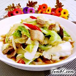 卷心菜炒肉的做法