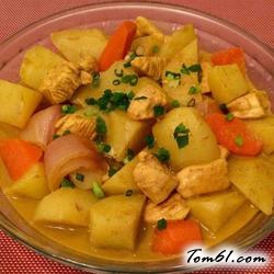 咖喱薯炆鸡的做法