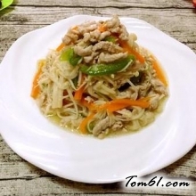 金针菇炒肉丝的做法2