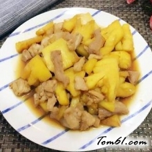 菠萝炒肉的做法