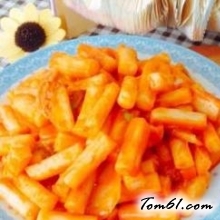 辣白菜炒年糕的做法