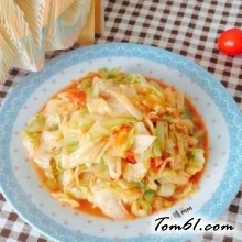 西红柿炒圆白菜的做法