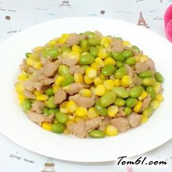 玉米炒肉丁的做法