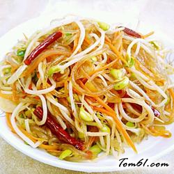 黄豆芽炒粉条的做法
