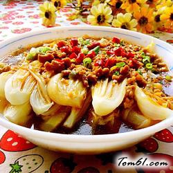 肉末浇汁娃娃菜的做法