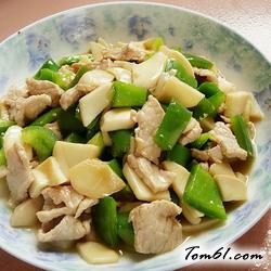 甜椒杏鲍菇肉片的做法