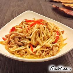 茭白炒肉的做法