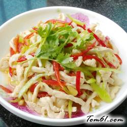 松子双椒鸡丝的做法