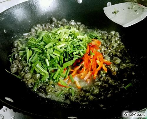 【紫苏炒石螺】