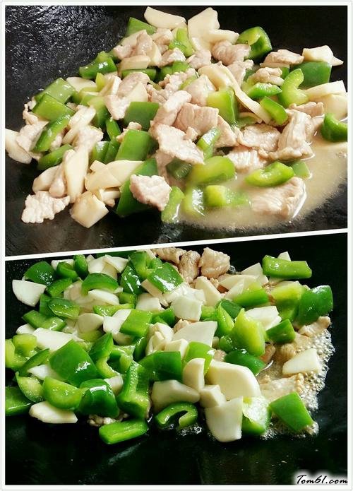 【甜椒杏鲍菇肉片】