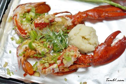 【葱姜烤龙虾】