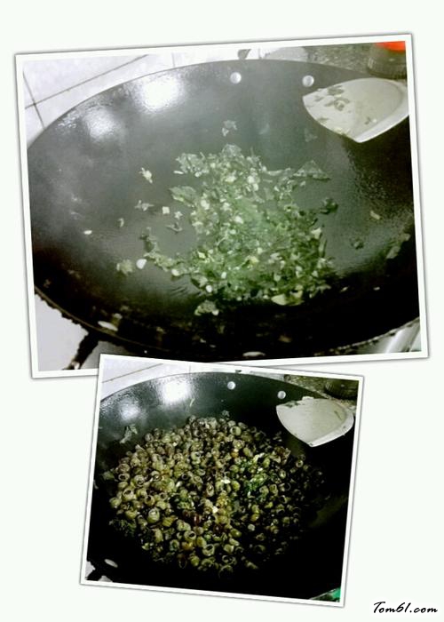 【紫苏炒石螺】