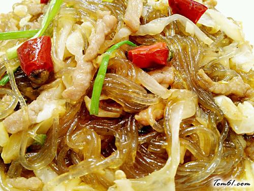 【泡菜苕粉炒肉丝】