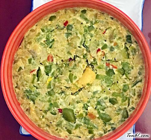 【农家菜辣椒鸡蛋焖子】