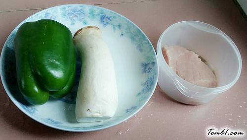 【甜椒杏鲍菇肉片】