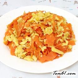胡萝卜炒鸡蛋的做法2