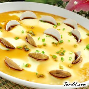 花蚬蒸蛋的做法