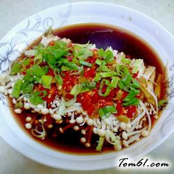 剁椒蒸金针菇的做法2