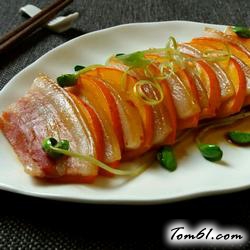 金瓜蒸咸肉的做法