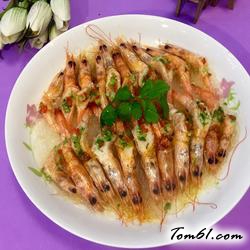 蒜蓉粉丝蒸开背虾的做法