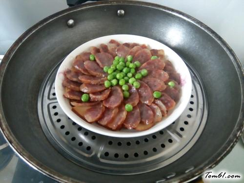 【腊肠蒸鸡蛋干】