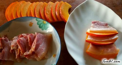 【金瓜蒸咸肉】