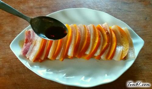 【金瓜蒸咸肉】